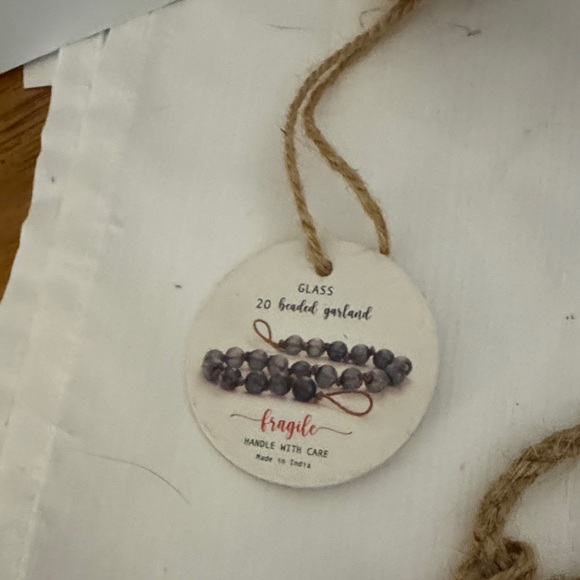 Rustic Blue Beaded Garland - Picture 3 of 6